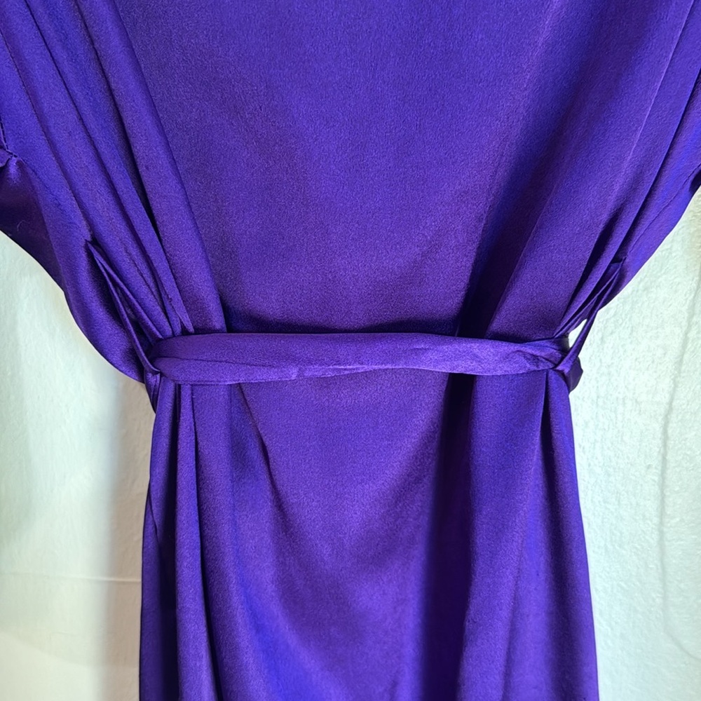 VICTORIA’S SECRET Purple Short Kimono Robe with Pockets Size M/L - Picture 7 of 10